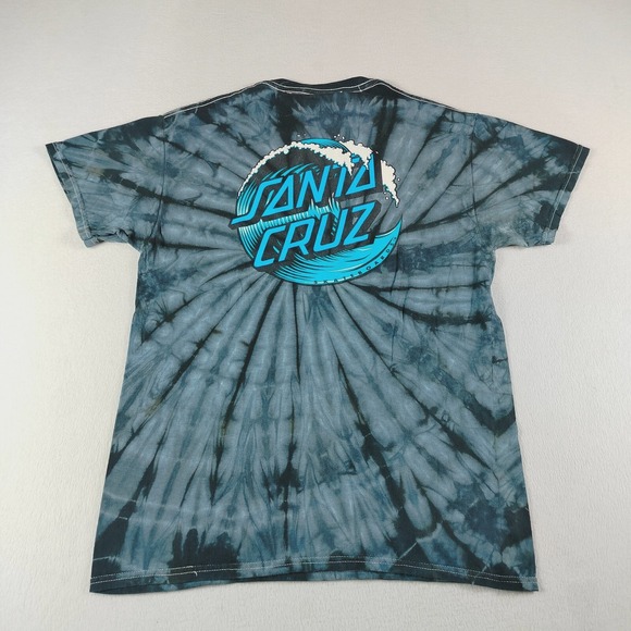 Santa Cruz T Shirt Mens Medium Multicolor Skateboard‎ Short Sleeve Twirl Tie Dye - Picture 2 of 11